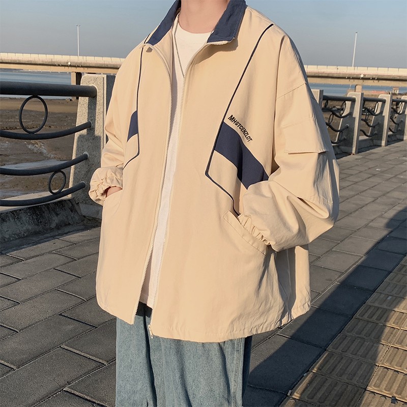 Vintage Windbreaker Nylon - 남성용 아메리칸 윈드브레이커 재킷, 얇은 스포츠웨어