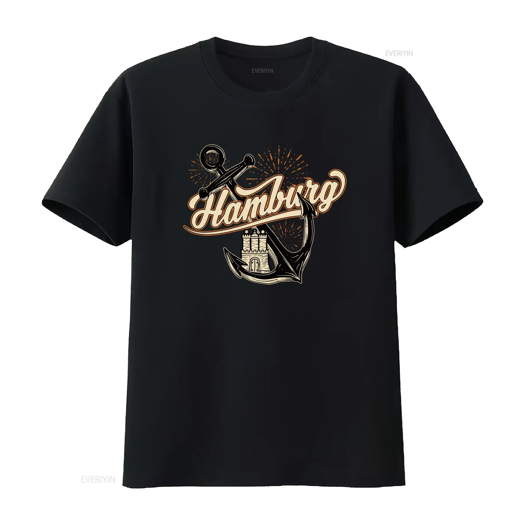 남성용 함부르크 앵커 프린트 티셔츠 남성용 재미있고 스 - Vintage Fashion Hamburg 리뷰 및 가격