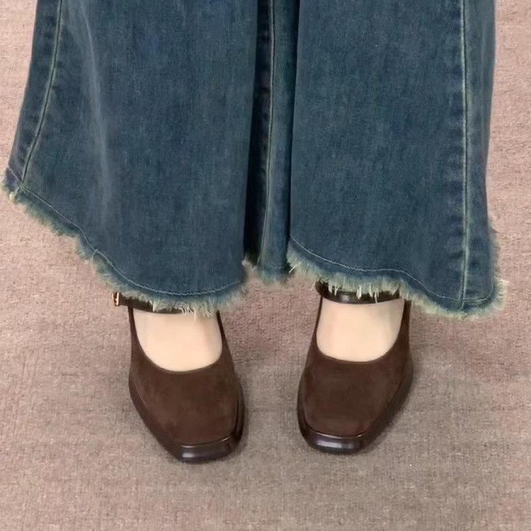빈티지 두꺼운 굽 여성 메리제인 슈즈 연회 파티 버클  - Vintage Fashion Online 리뷰 및 가격