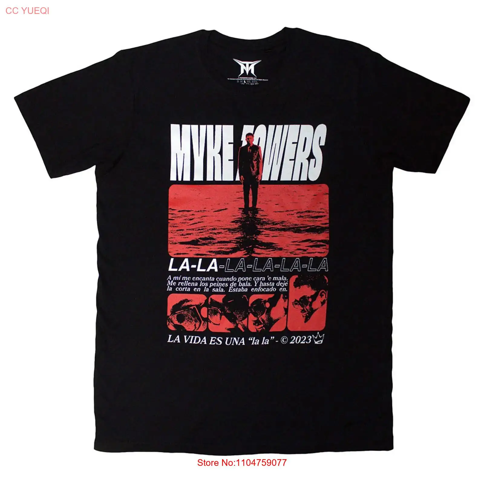Myke Towers La Vida T 셔츠 빈티지 워 - Vintage Fashion La 리뷰 및 가격