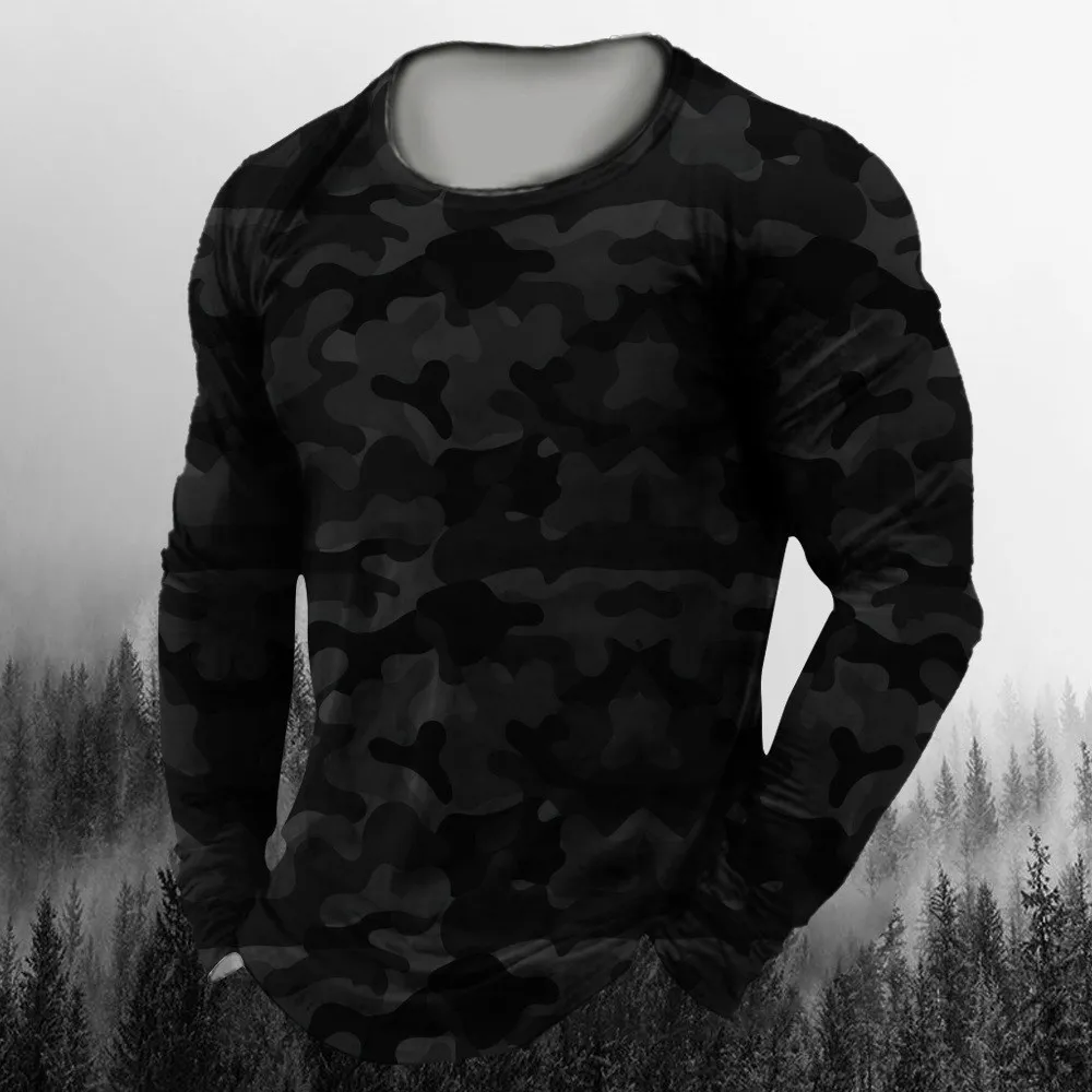 3D 프린팅 기법으로 제작된 위장 패턴의 긴팔 티셔츠, - Vintage Outdoor Fashion 리뷰 및 가격