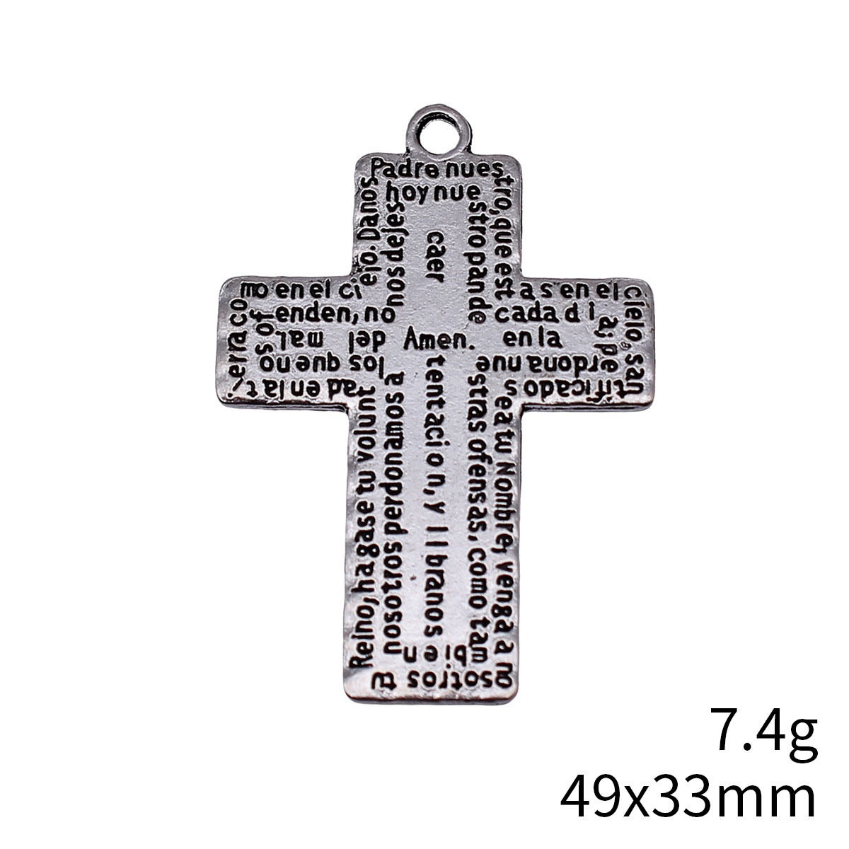 2개 49x33mm 앤틱 실버 색상 양면 성경 구절 십 - Vintage Fashion Online 리뷰 및 가격