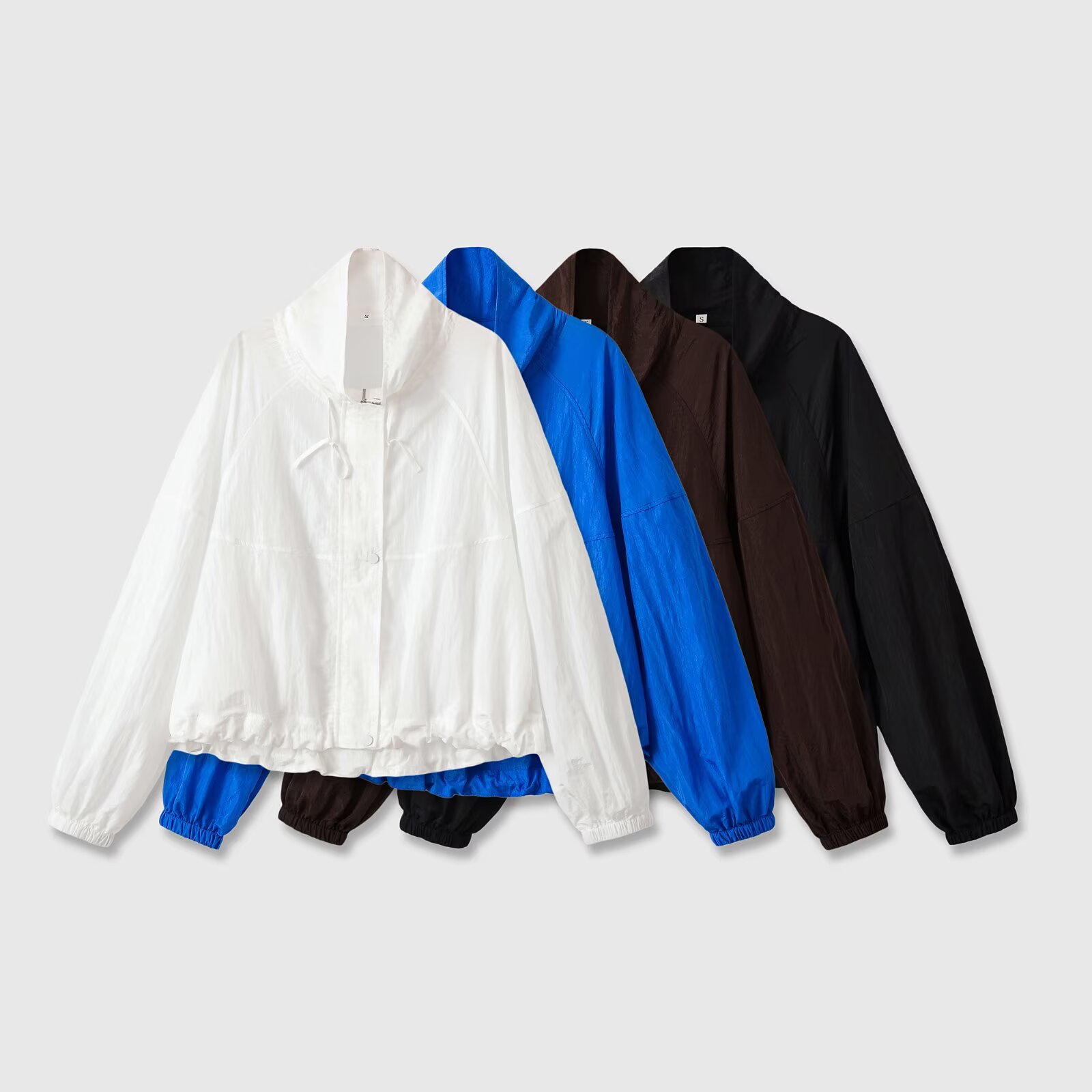여성용 빈티지 스타일 나일론 바람막이 재킷, 하이넥,  - Vintage Windbreaker Nylon 리뷰 및 가격